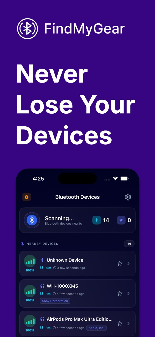 Never lose your devices